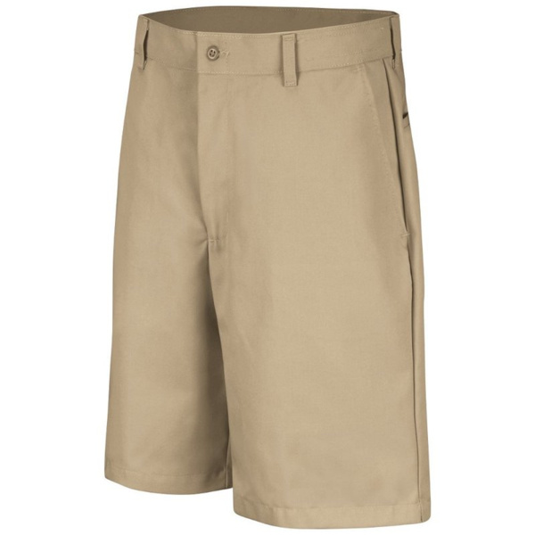 Cotton Casual Plain Front Shorts - Extended Sizes Thumbnail