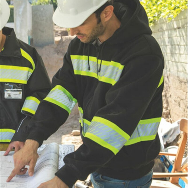 EV Series® Enhanced Visibility Full-Zip Hooded Sweatshirt Thumbnail