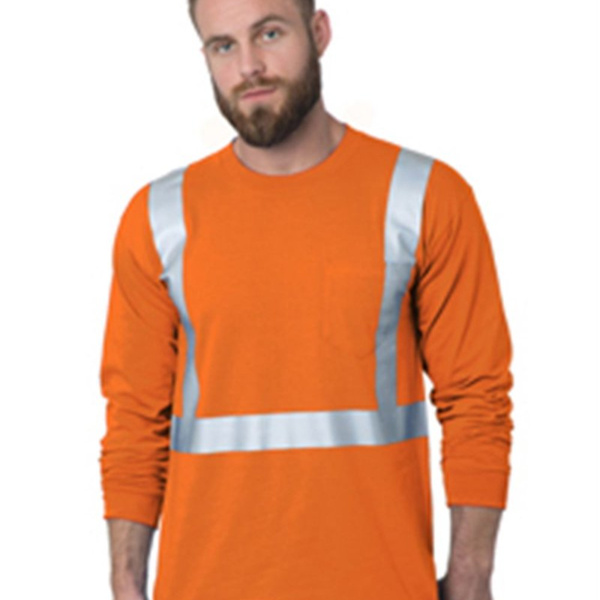 USA-Made 50/50 Hi-Visibility Pocket Long Sleeve T-Shirt Thumbnail