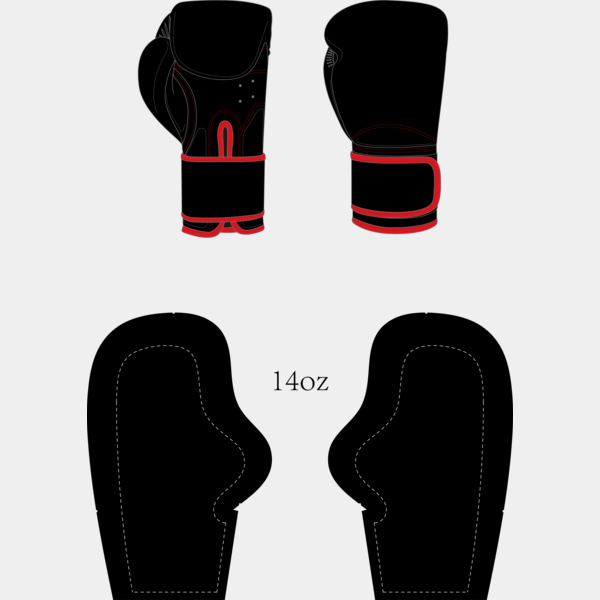 Custom Boxing Gloves -BLK/RED Thumbnail