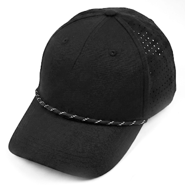 NJF GOLF HAT-BLANK-BLACK Thumbnail