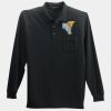 Long Sleeve Silk Touch Polo with Pocket Thumbnail