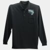 Long Sleeve Silk Touch Polo with Pocket Thumbnail