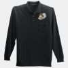Long Sleeve Silk Touch Polo with Pocket Thumbnail
