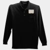 Long Sleeve Silk Touch Polo with Pocket Thumbnail