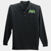 Long Sleeve Silk Touch Polo with Pocket Thumbnail