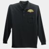 Long Sleeve Silk Touch Polo with Pocket Thumbnail