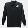 Long Sleeve Silk Touch Polo with Pocket Thumbnail
