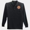 Long Sleeve Silk Touch Polo with Pocket Thumbnail