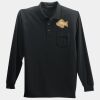 Long Sleeve Silk Touch Polo with Pocket Thumbnail
