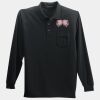 Long Sleeve Silk Touch Polo with Pocket Thumbnail