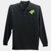 Long Sleeve Silk Touch Polo with Pocket Thumbnail