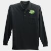 Long Sleeve Silk Touch Polo with Pocket Thumbnail