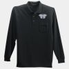 Long Sleeve Silk Touch Polo with Pocket Thumbnail