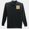 Long Sleeve Silk Touch Polo with Pocket Thumbnail