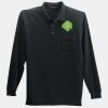 Long Sleeve Silk Touch Polo with Pocket Thumbnail
