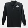 Long Sleeve Silk Touch Polo with Pocket Thumbnail