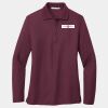 Ladies Silk Touch Long Sleeve Polo Thumbnail