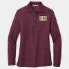 Ladies Silk Touch Long Sleeve Polo Thumbnail