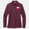 Ladies Silk Touch Long Sleeve Polo Thumbnail